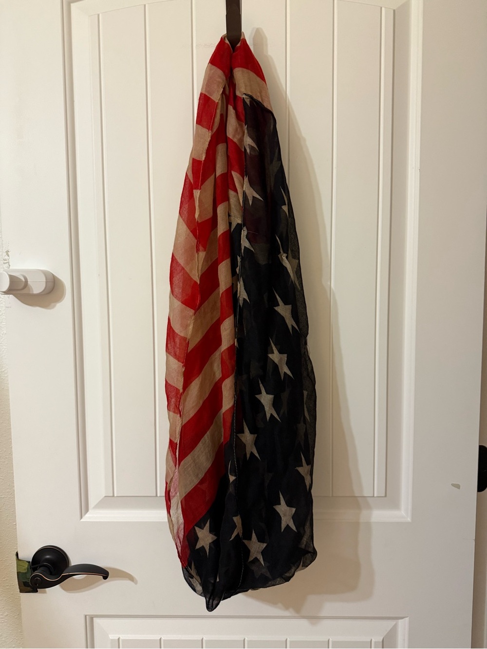 American Flag Print Lightweight Scarf - Red, White & Blue